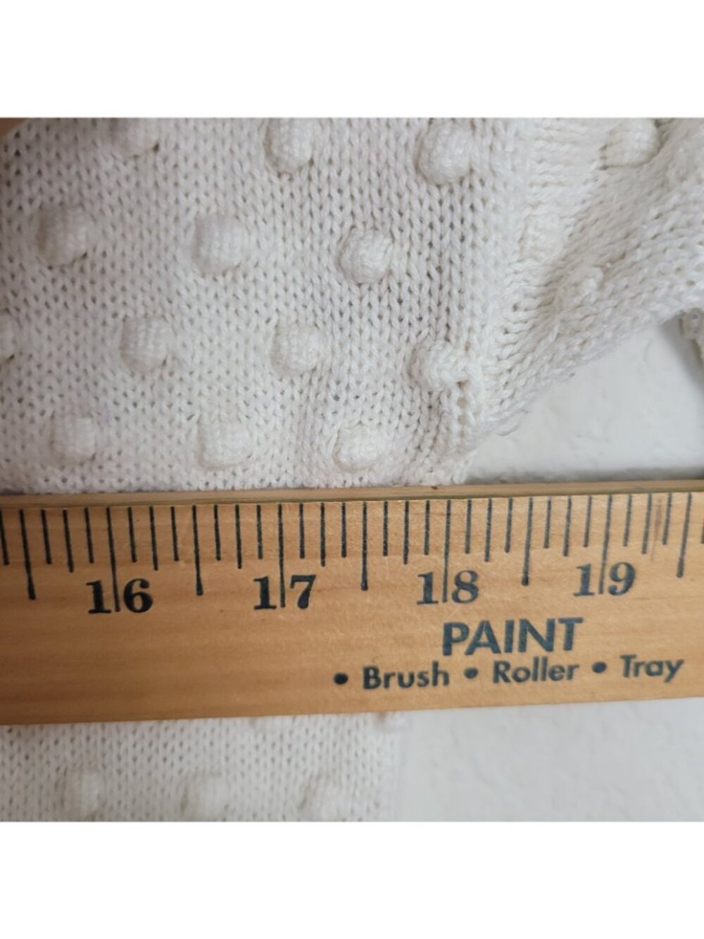 Banana Republic Cream Raised Dot Popcorn Knit Sweater Drop Shoulder Sz Sm - Picture 5 of 7